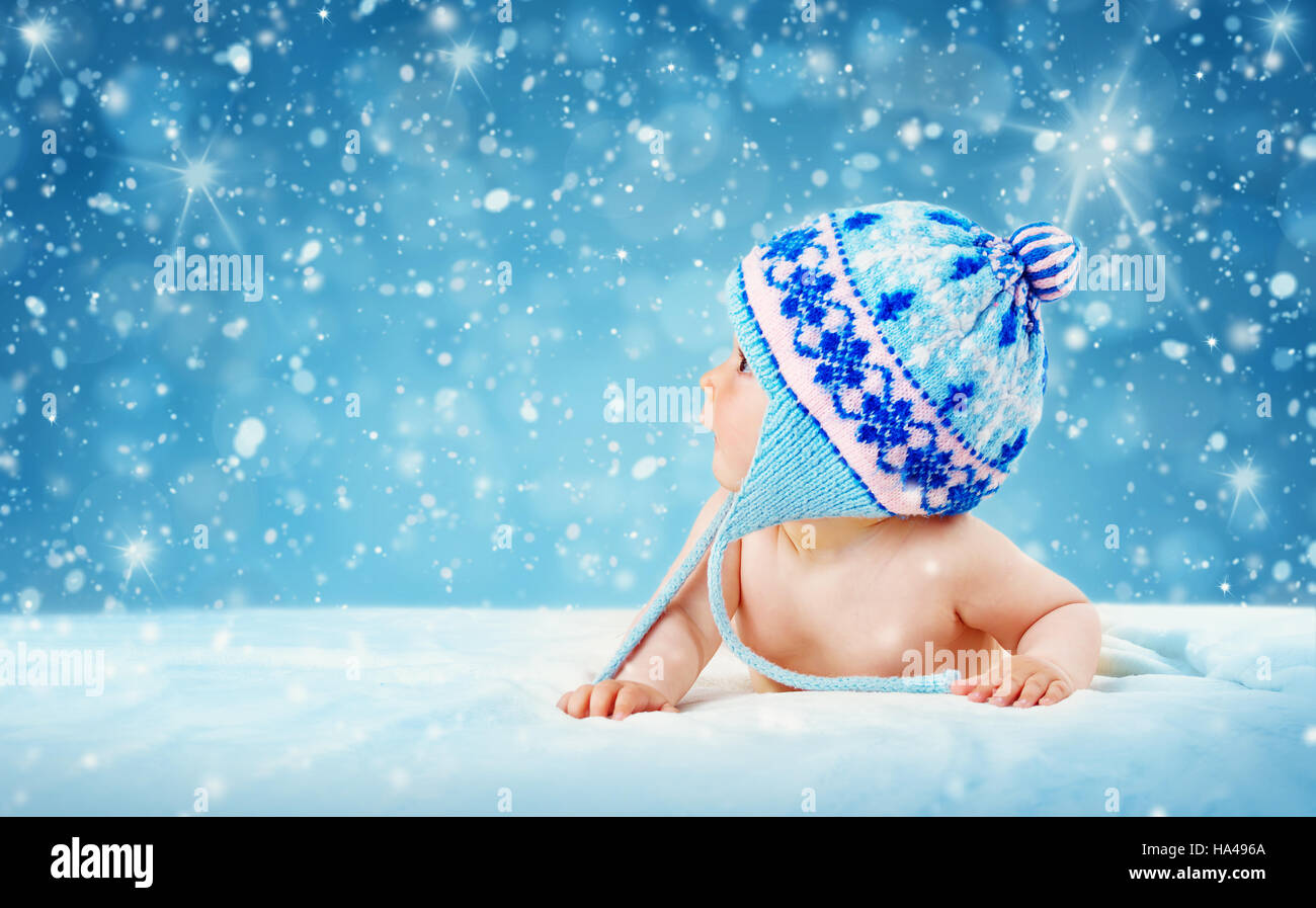 Eight month old baby lying on soft blanket Stock Photo Alamy