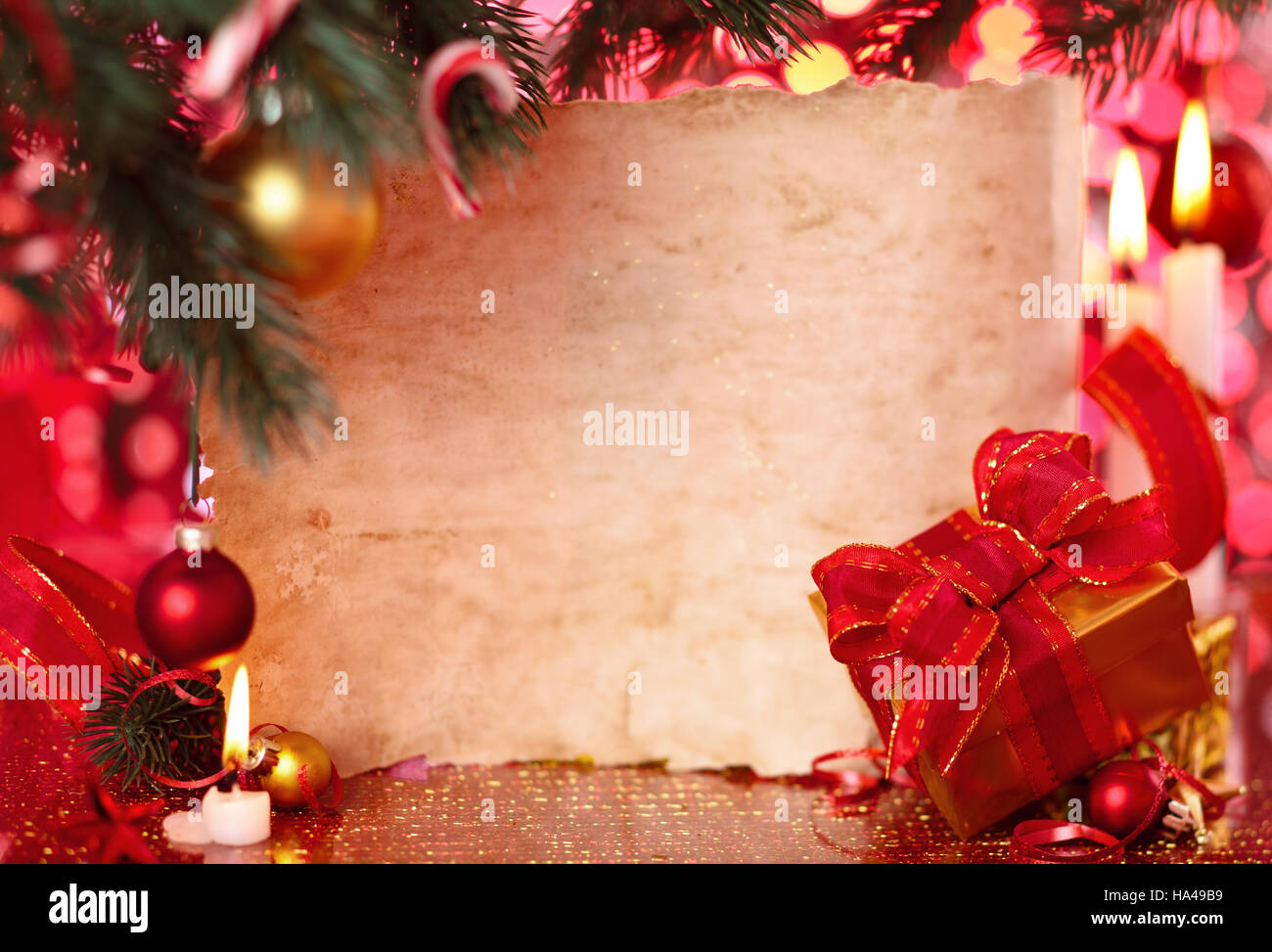 Christmas Concept On Aged Parchment Paper Stock Photo 162115691