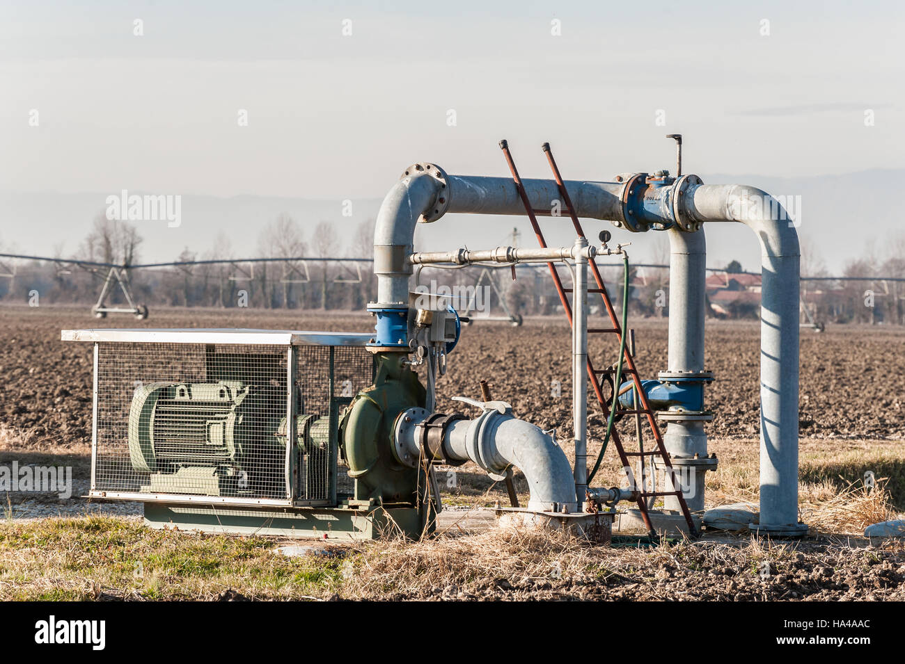 System for pumping irrigation water for agriculture Stock Photo Alamy