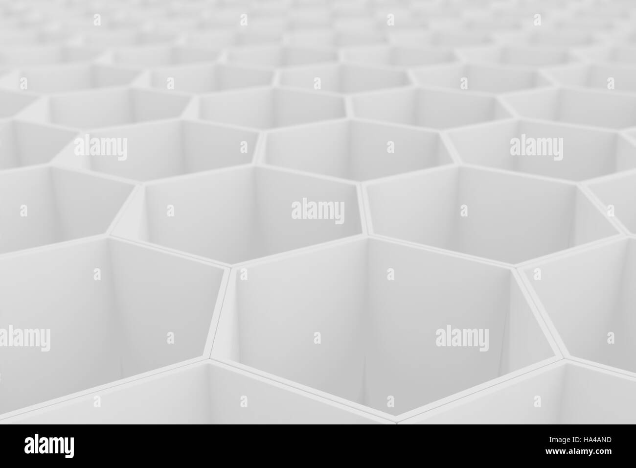 White geometric hexagonal abstract background. 3d rendering Stock Photo ...