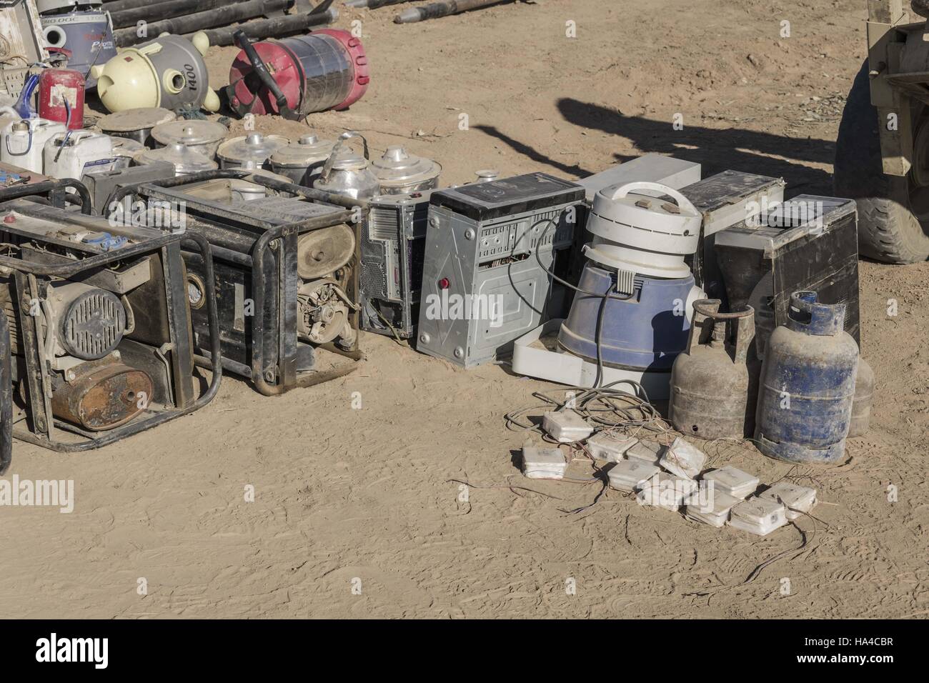 November 26, 2016 - ISIS weapons ""“specious bombs made by isis in different housings. Credit:  Berci Feher/ZUMA Wire/Alamy Live News Stock Photo