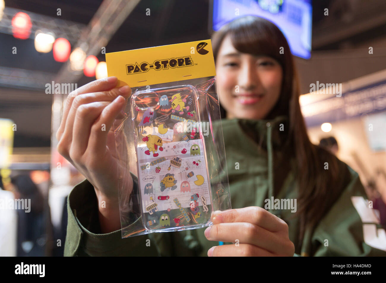 A Pac Store Staff Member Shows Their Products During The Moshi Moshi Nippon Festival 2016 On November 26 2016 In Tokyo Japan Moshi Moshi Nippon Festival 2016 Aims To Promote Japanese Pop Culture