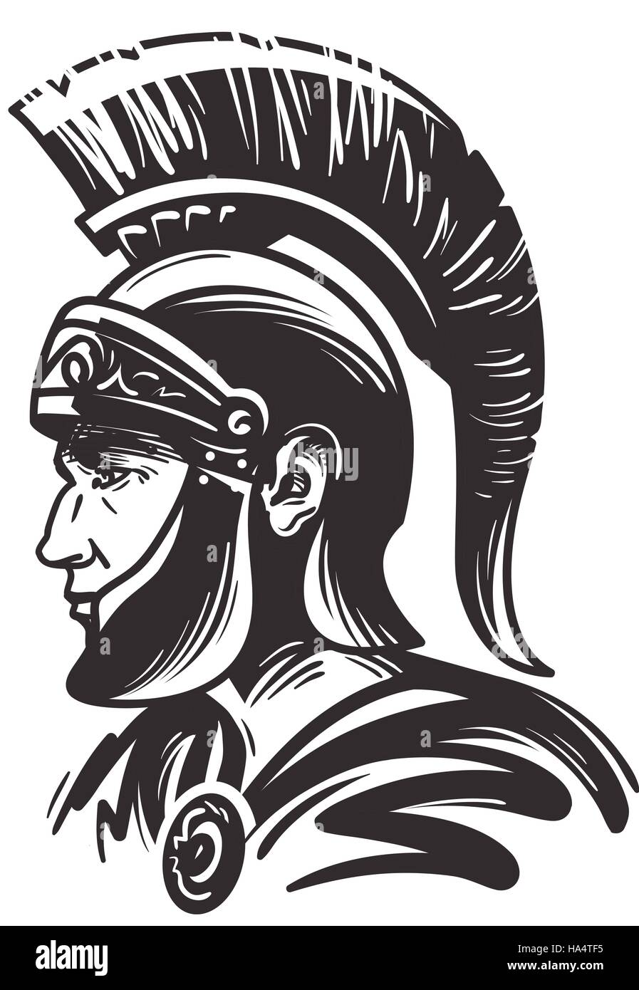 Roman centurion soldier. Sketch vector illustration Stock Vector