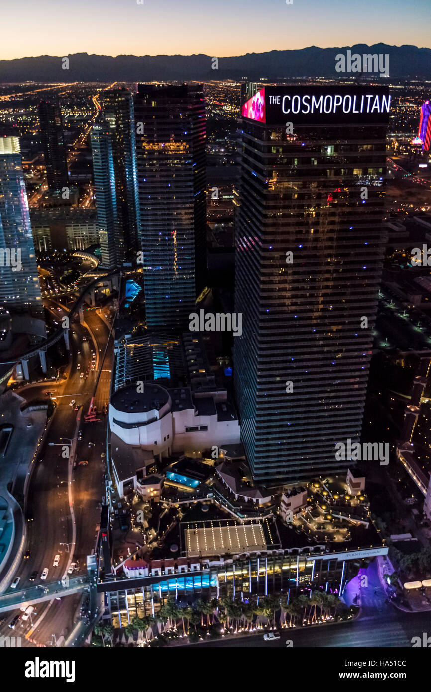 Aerial view of Cosmopolitan Hotel the Strip, Las Vegas, Nevada, USA Stock  Photo - Alamy