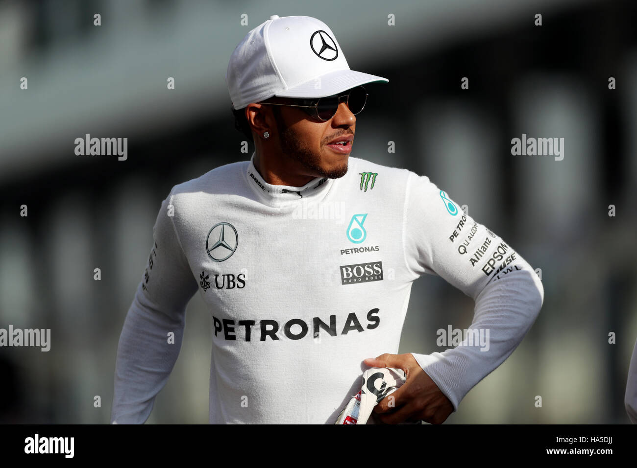 Mercedes' Lewis Hamilton Before The Abu Dhabi Grand Prix At The Yas ...