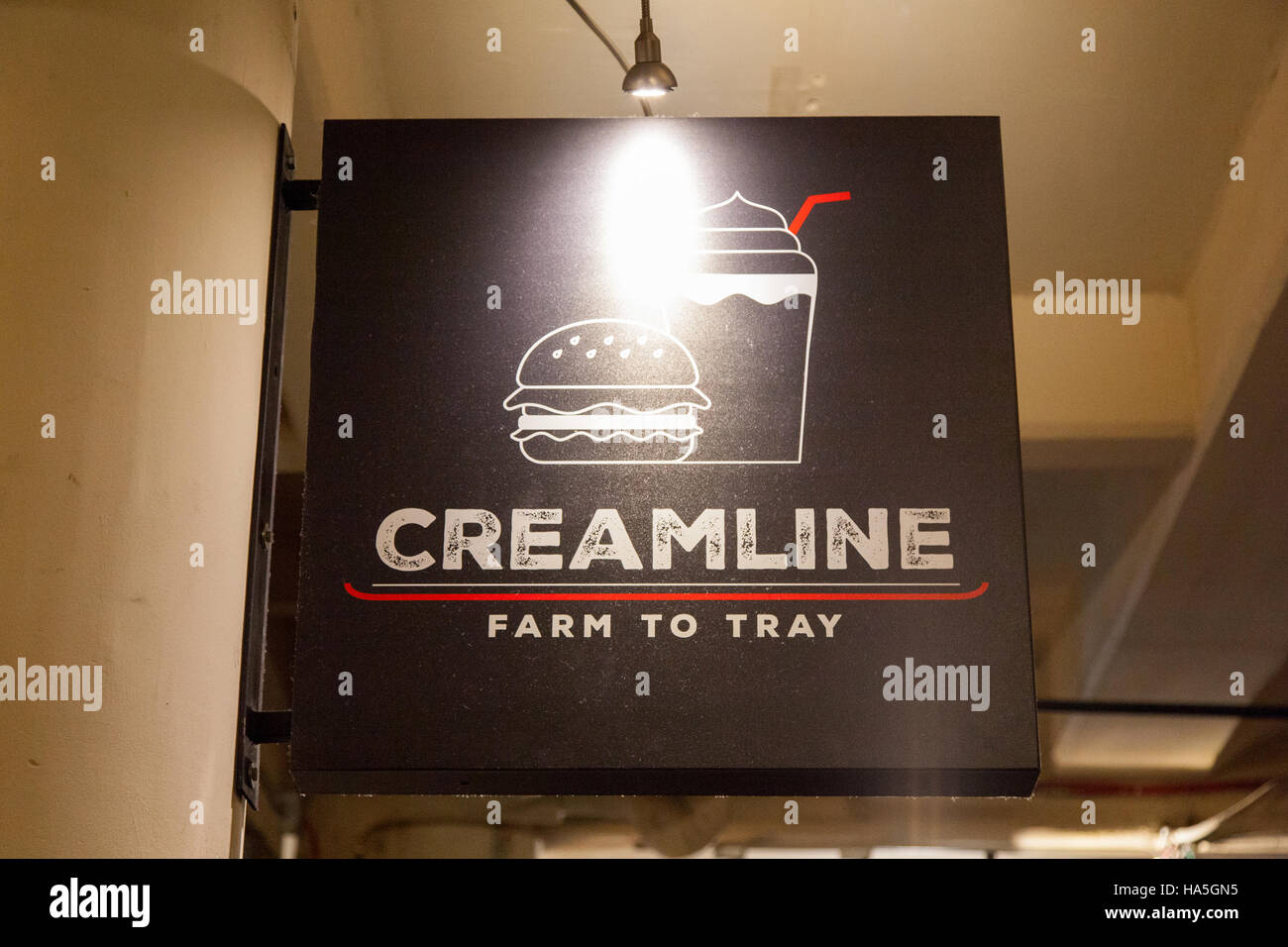 Creamline restaurant, Chelsea Market, New York City, United States of America. Stock Photo