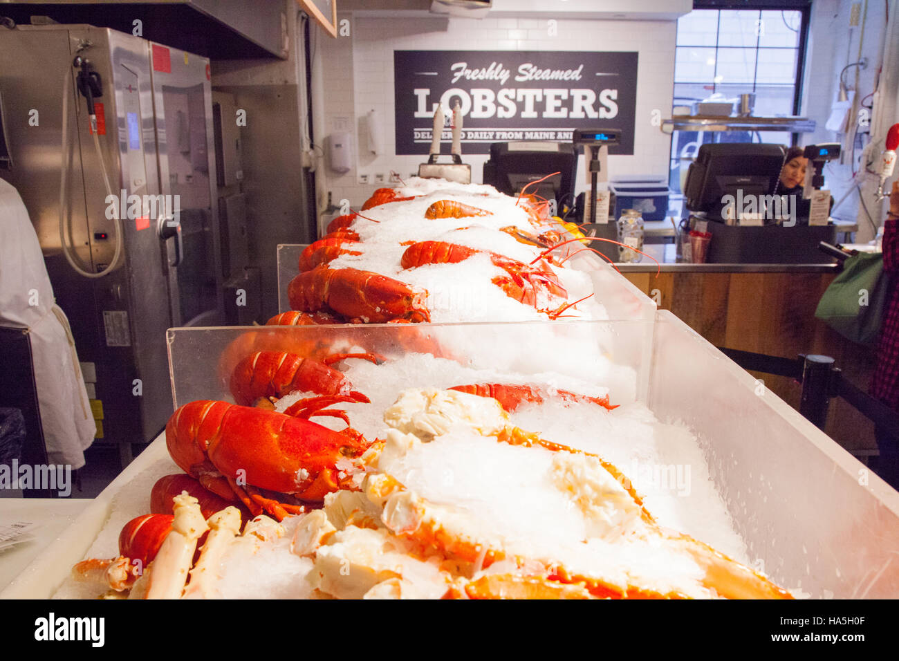 Lobster place chelsea food market hires stock photography and images