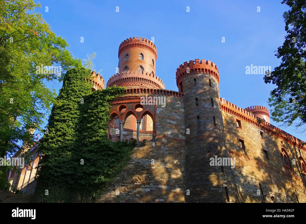 Kamieniec Zabkowicki Schloss - Kamieniec Zabkowicki Schloss palace, Silesia in Poland Stock Photo