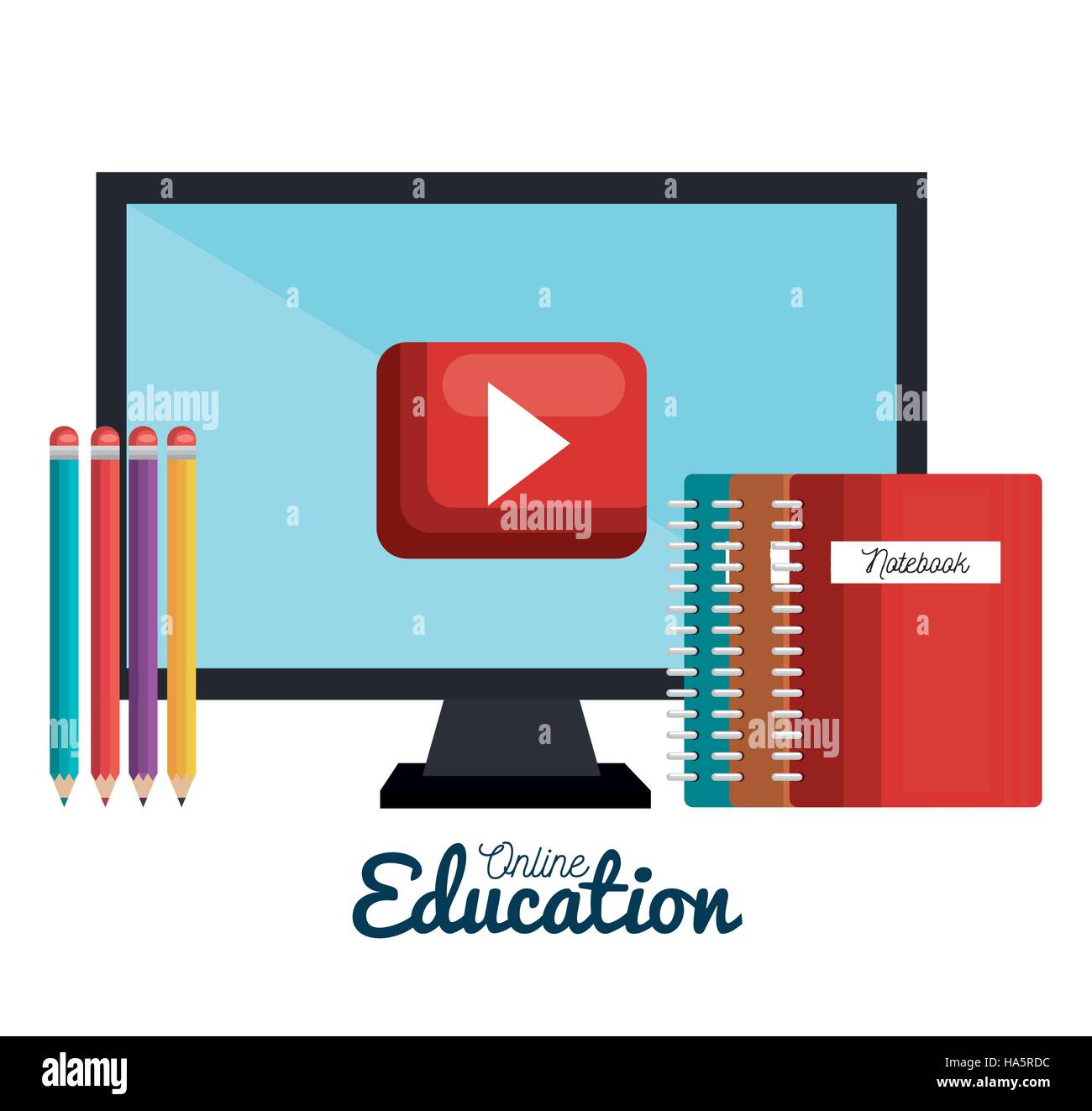 online education set icons vector illustration design Stock Vector ...