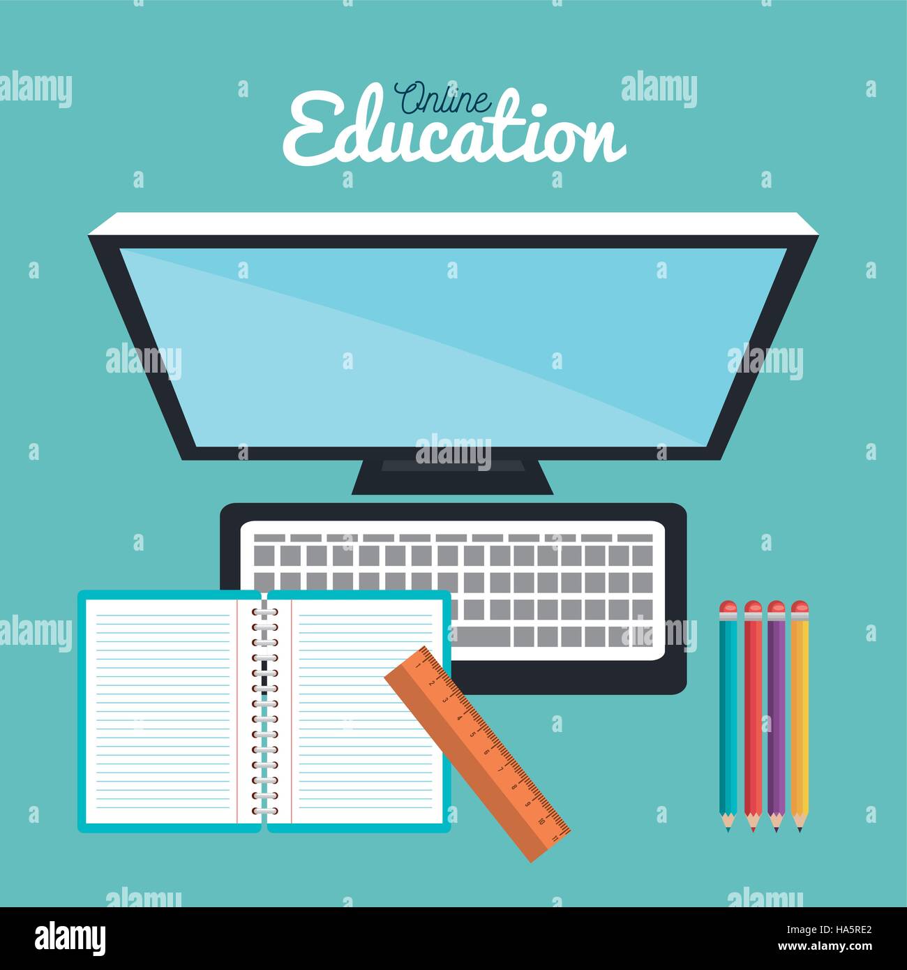 online education set icons vector illustration design Stock Vector ...