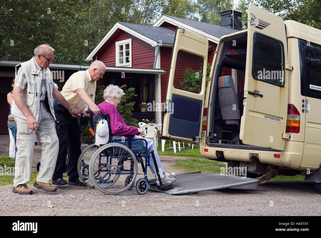 Old woman in wheelchair hi-res stock photography and images - Alamy