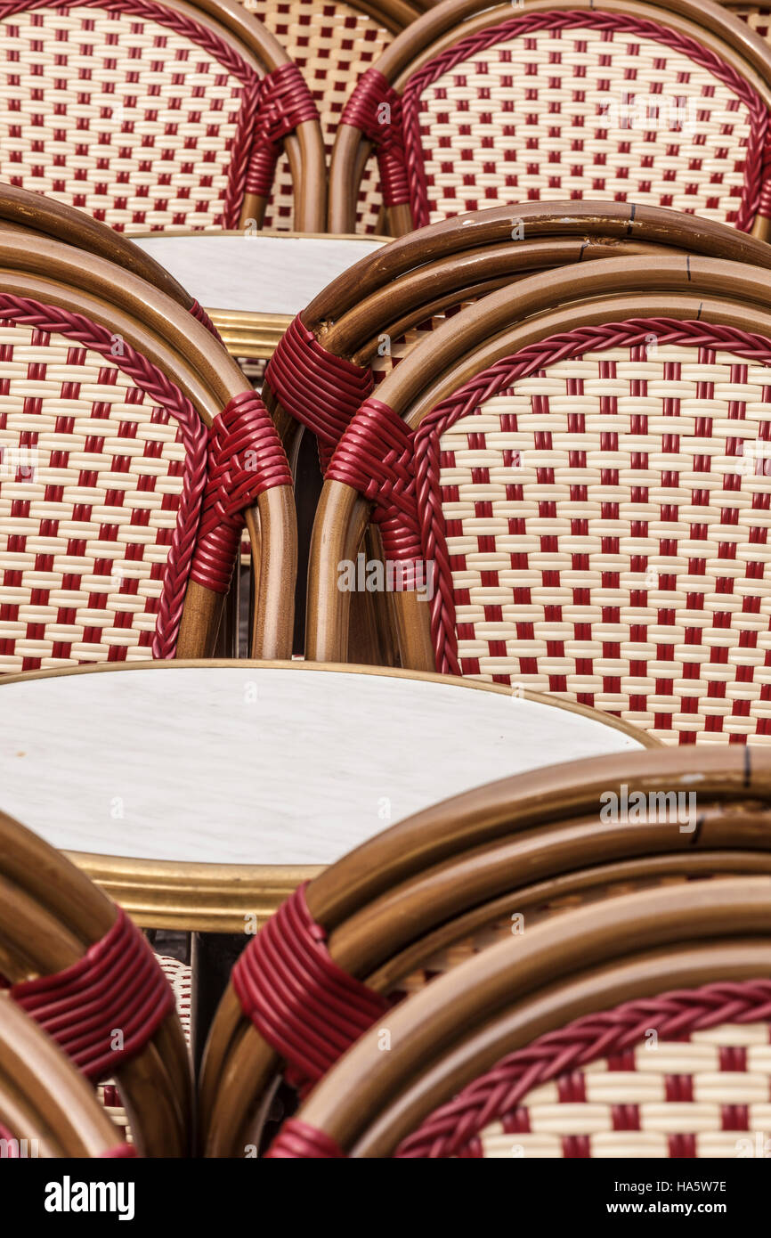 Cafe chairs in France Stock Photo Alamy