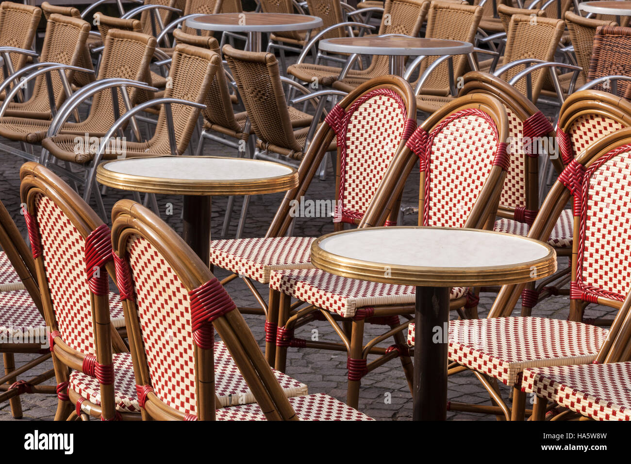 Cafe chairs in France Stock Photo Alamy