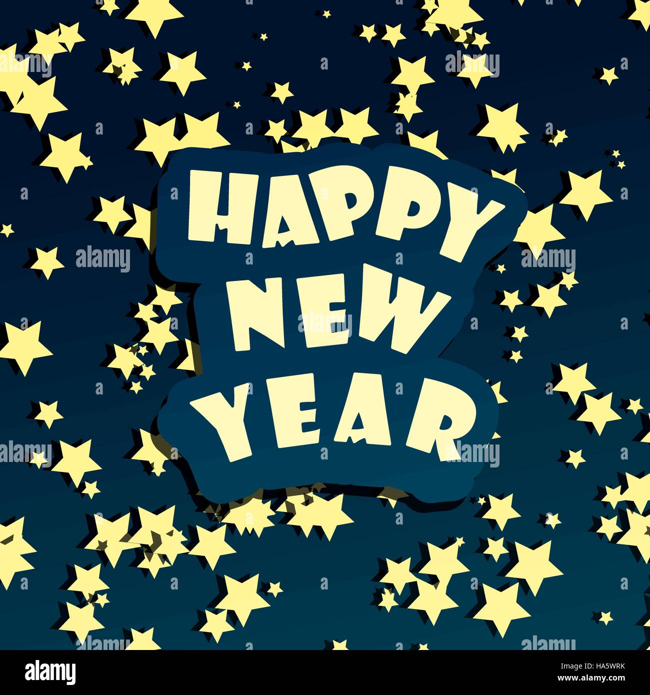 Happy new year vector card template. Decorative greeting holiday banner ...