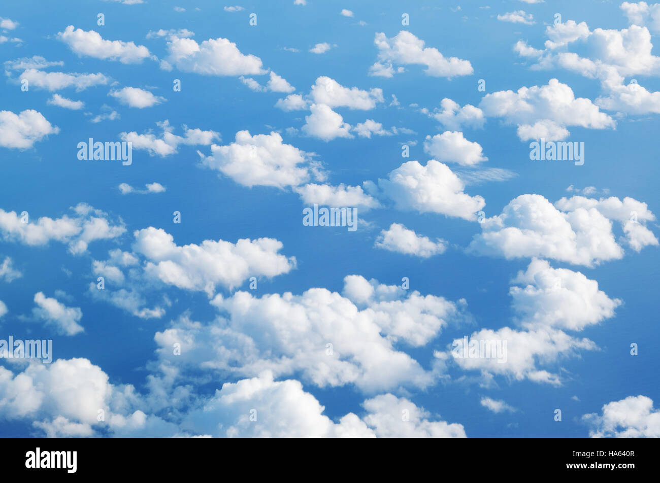 above the clouds - blue sky clouds Stock Photo