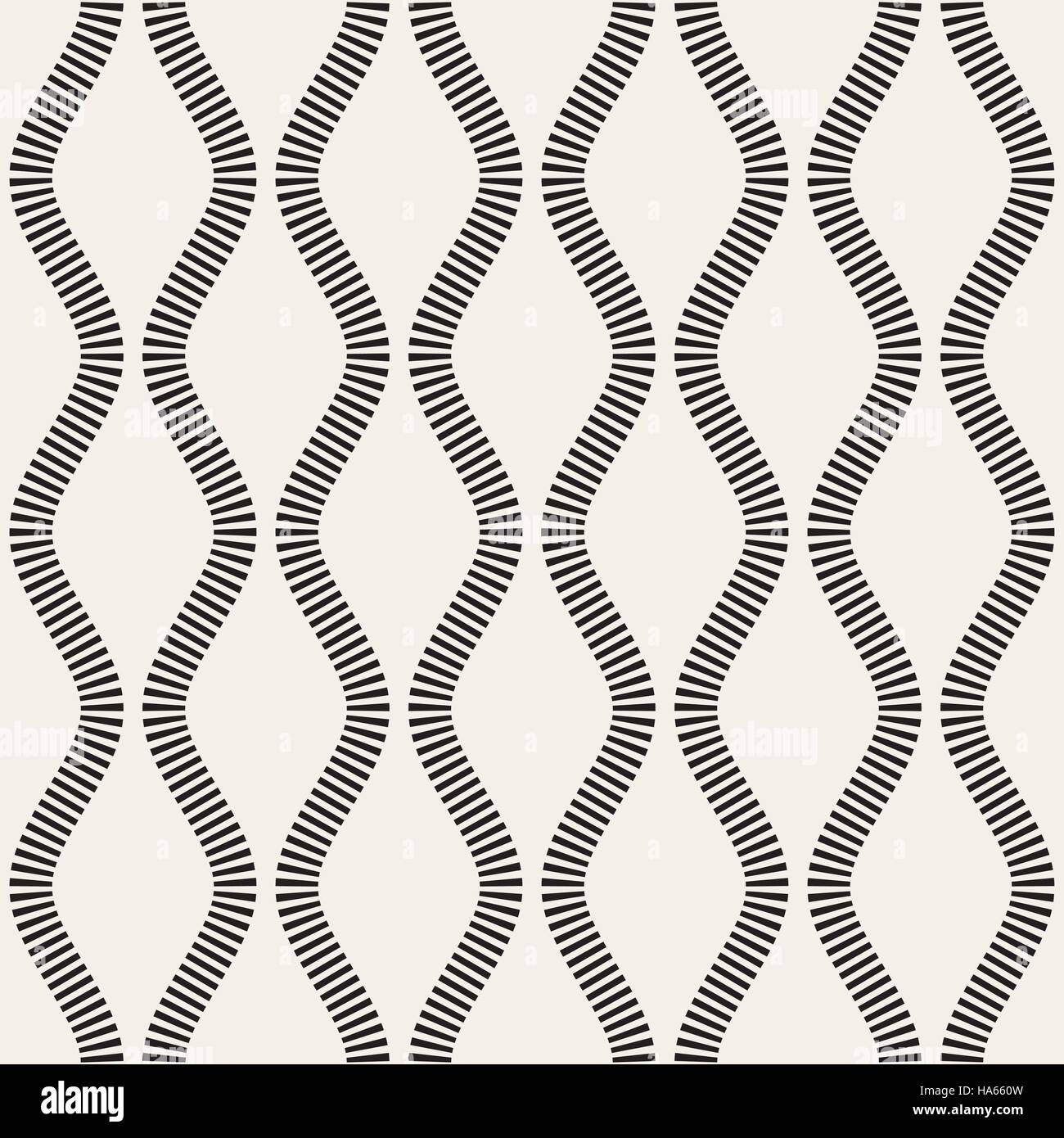 Vector Seamless Black and White Vertical Stripy Wavy Lines Pattern ...