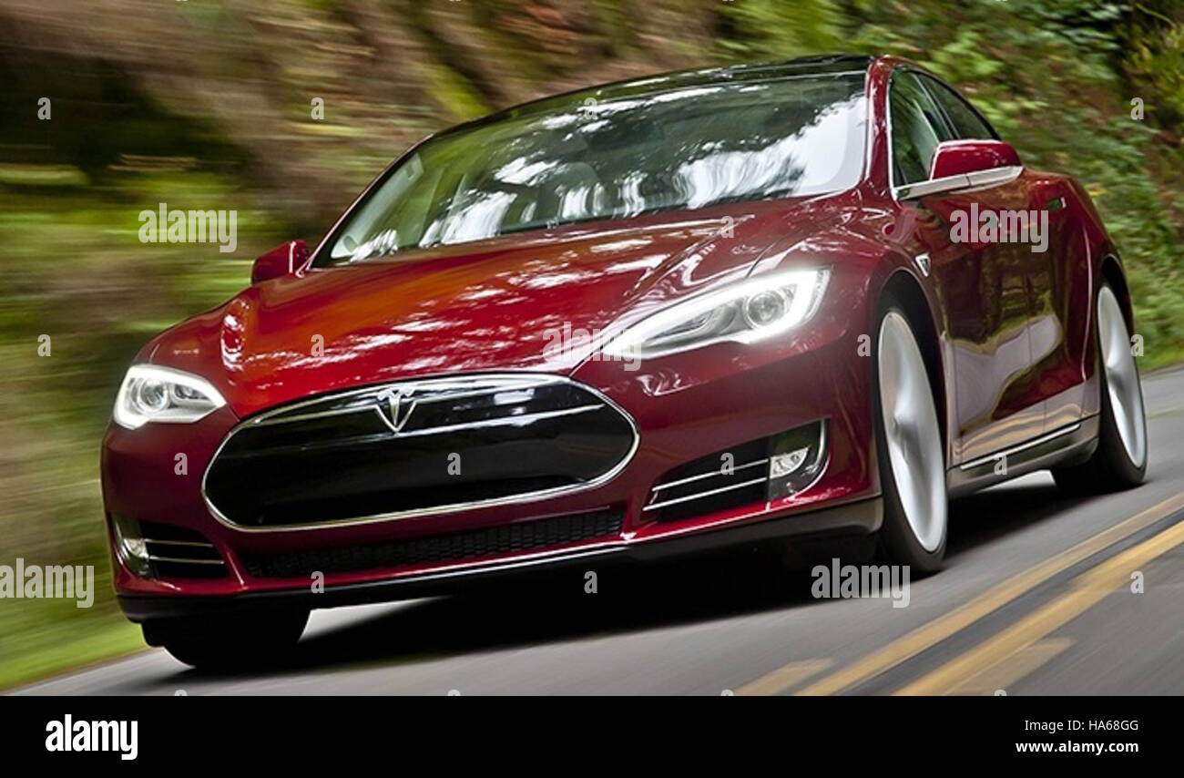 The Tesla Model S, an electric vehicle, represents the intersection of technology, sustainability, and politics. Its development has influenced both the automotive industry and environmental policies focused on clean energy and emissions reduction. Stock Photo