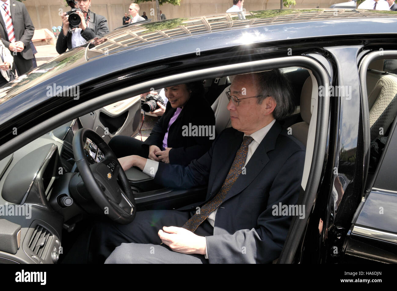 This image highlights the announcement of the Clean Fleets initiative, part of the Department of Energy's efforts to reduce emissions and promote the adoption of clean transportation technologies. The program encourages the transition to electric and hybrid vehicles to improve air quality and support sustainable transportation solutions. Stock Photo