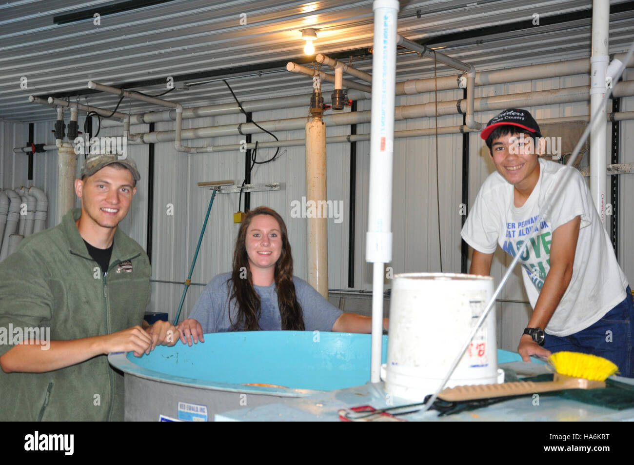 eddiesfisheriesfws 16517497623 Elizabeth Hackner, Volunteer at Genoa National Fish Hatchery, Wisconsin Stock Photo