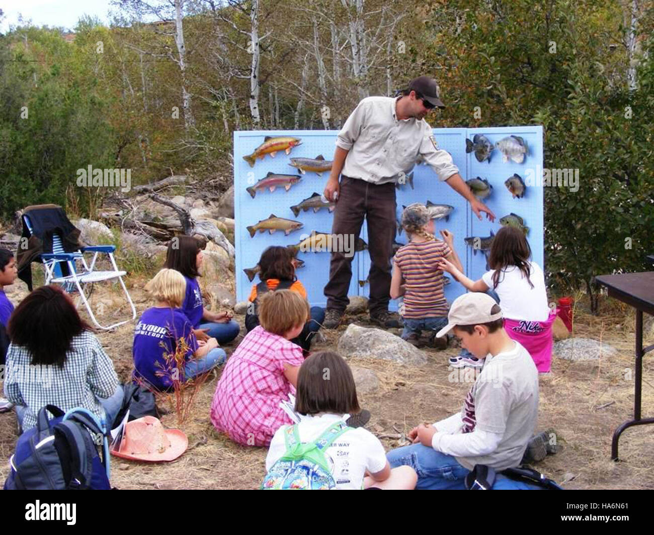 4th graders participate in a fish identification activity with Lance ...