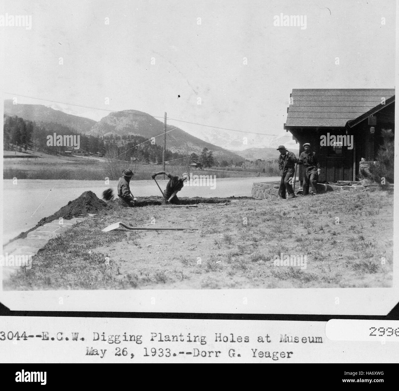 The image captures a historic moment from the Civilian Conservation ...