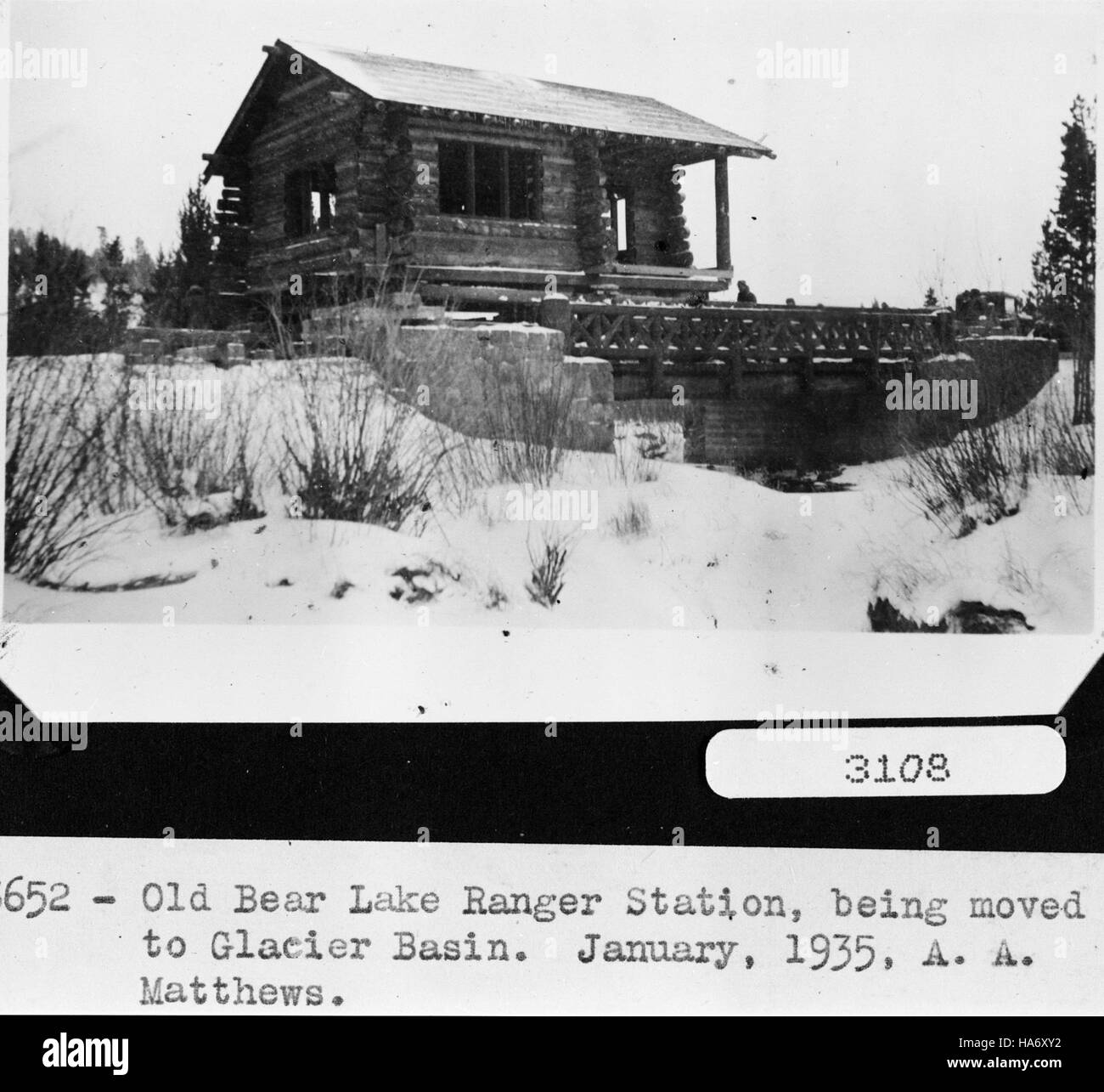 The Old Bear Lake Ranger Station, originally located in Rocky Mountain ...