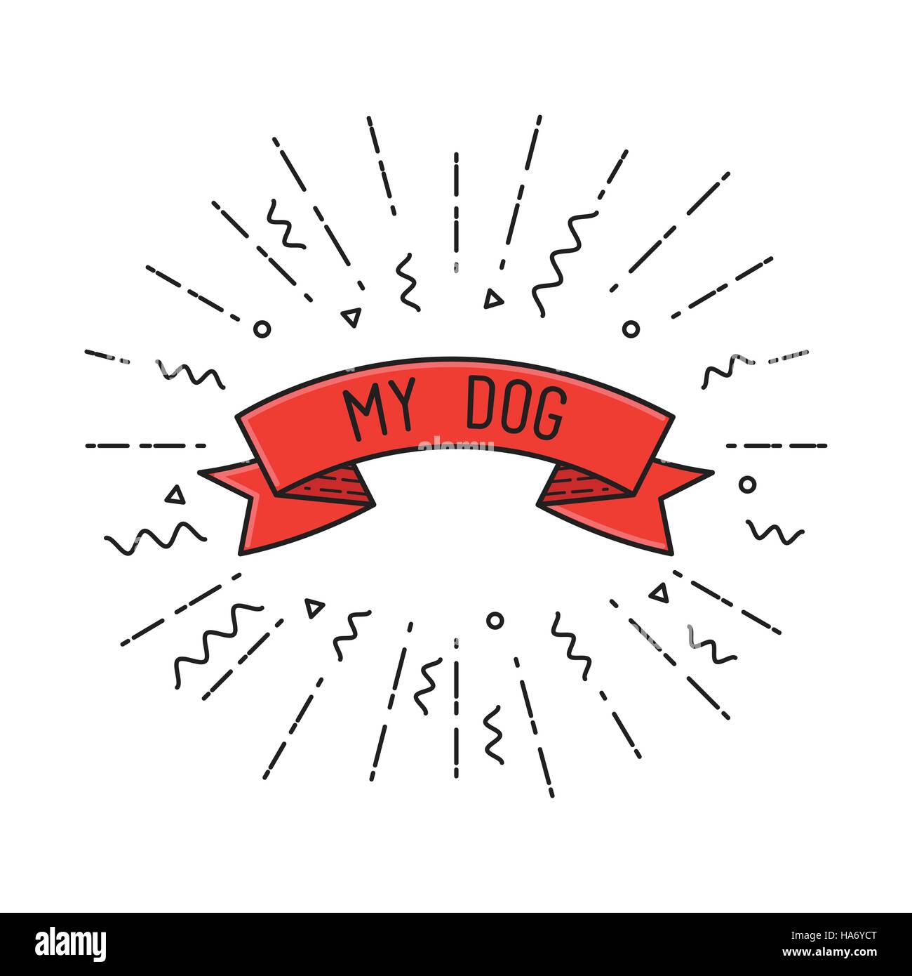 My dog. Inspirational vector illustration, motivational quotes poster ...
