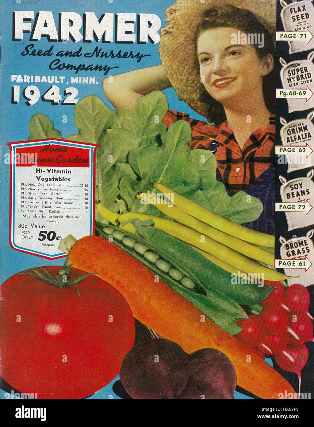 The 1942 Farmer Co Defense Garden Catalog represents a historical