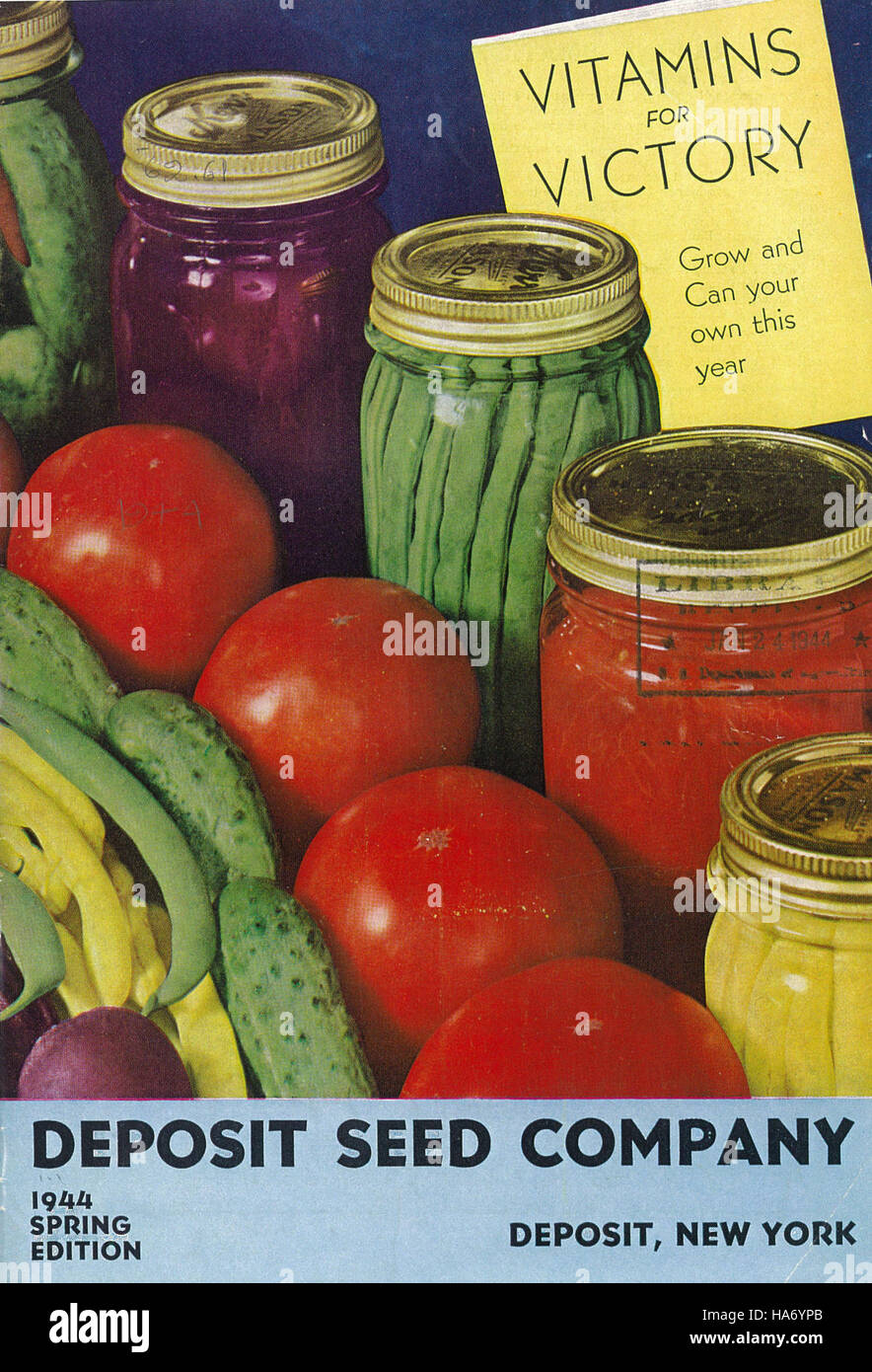 The Deposit Seed Co. Victory Garden Catalog from 1944 promotes home