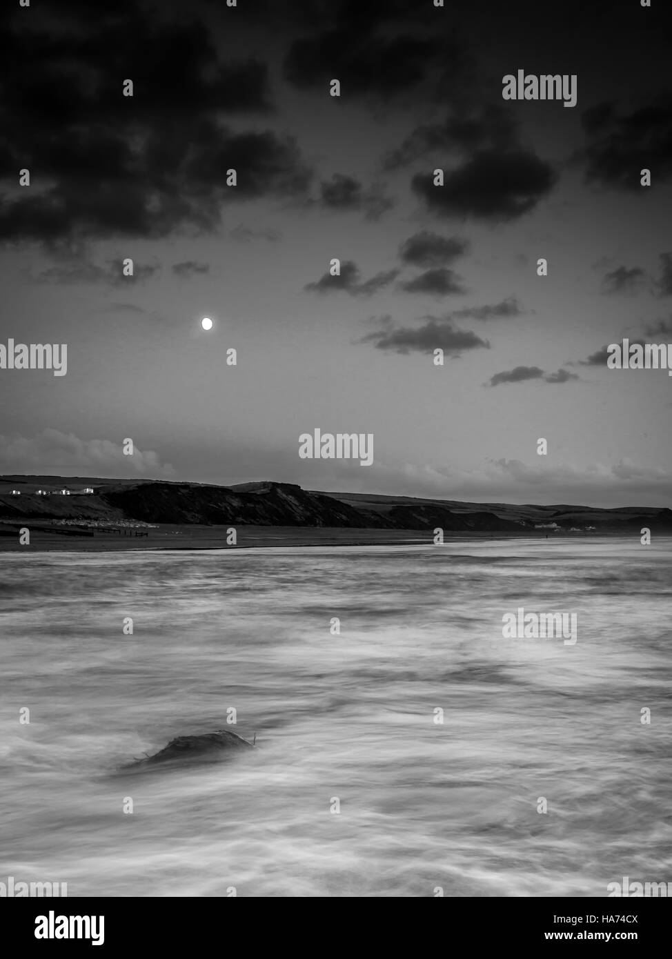 St Bees by moonlight Stock Photo - Alamy