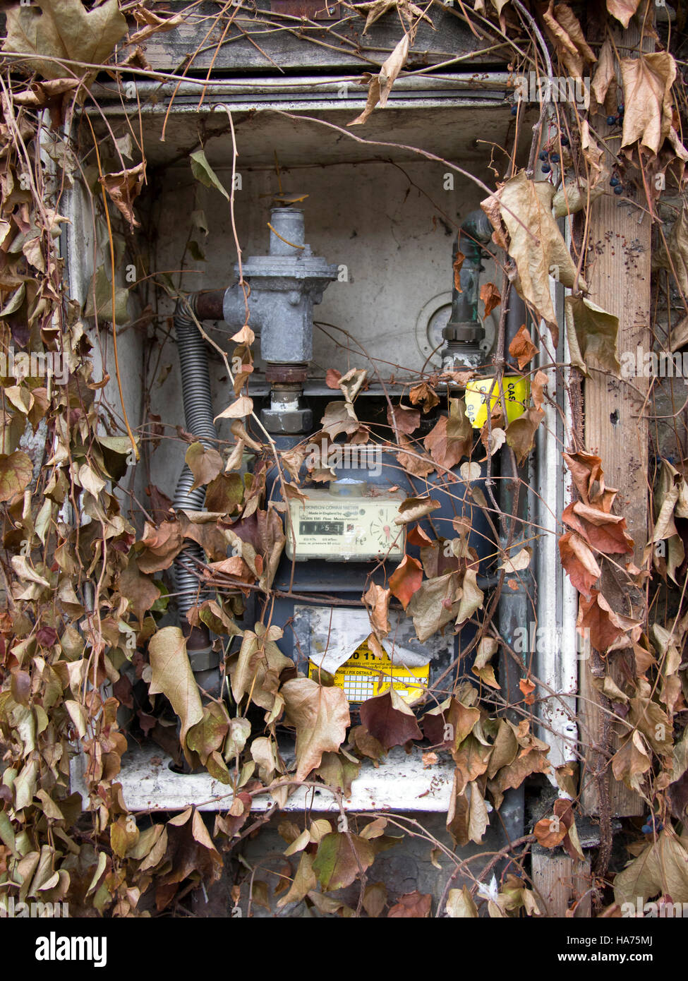 Outside Gas Meter Stock Photo Alamy