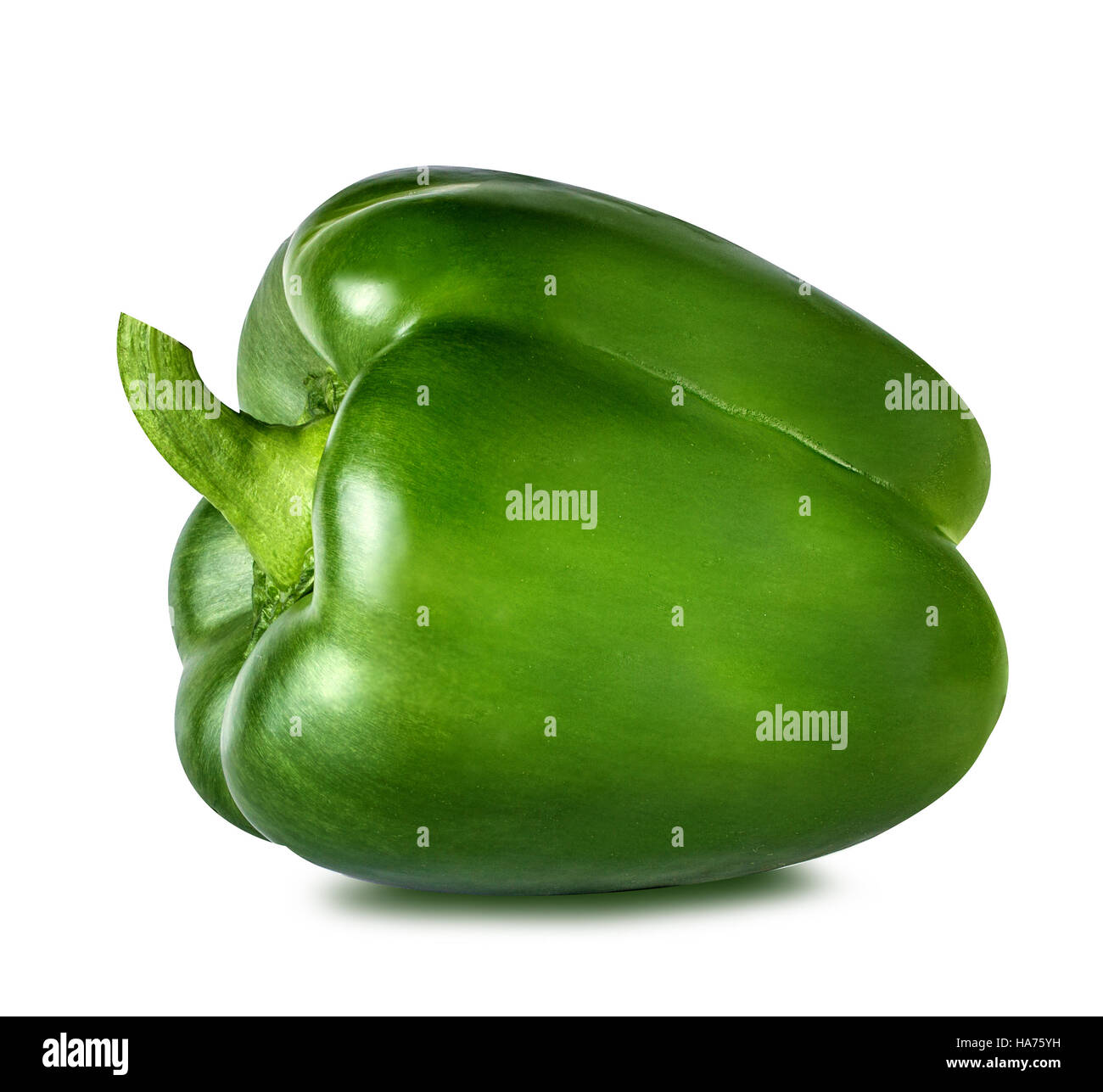 green bell peppers isolated on white background Stock Photo Alamy