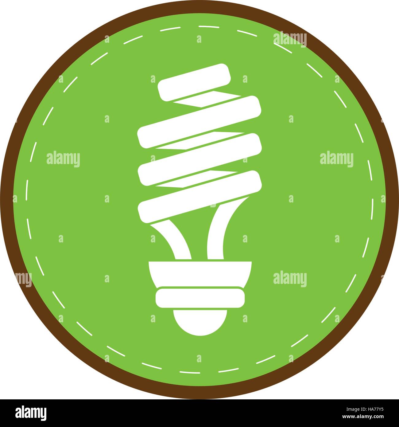 energy saving lamp light bulb green circle Stock Vector Image & Art - Alamy