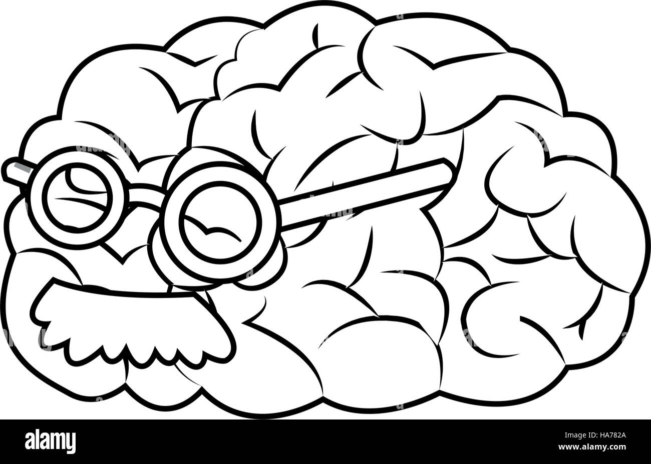 Isolated brain cartoon design Stock Vector Image & Art - Alamy