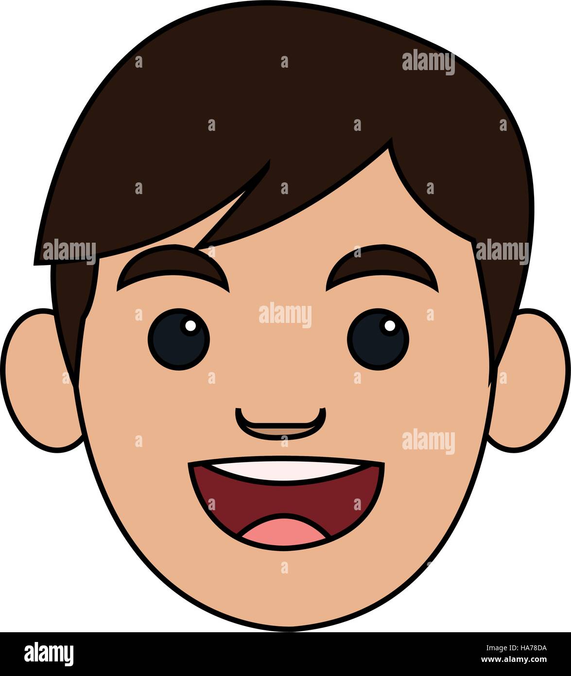 Isolated boy cartoon head design Stock Vector Image & Art - Alamy