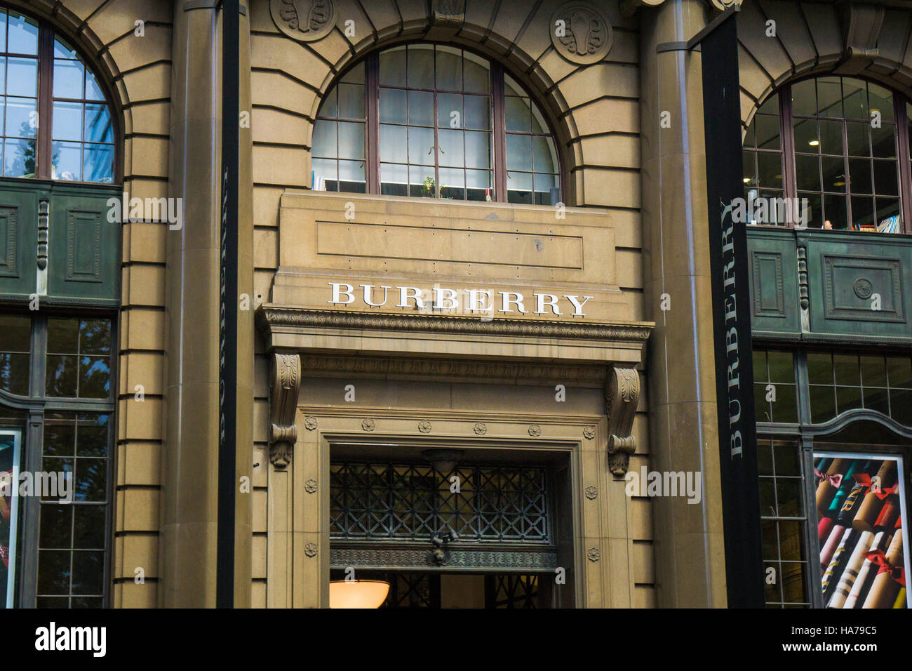 The Burberry Store in George Street, Sydney Stock Photo