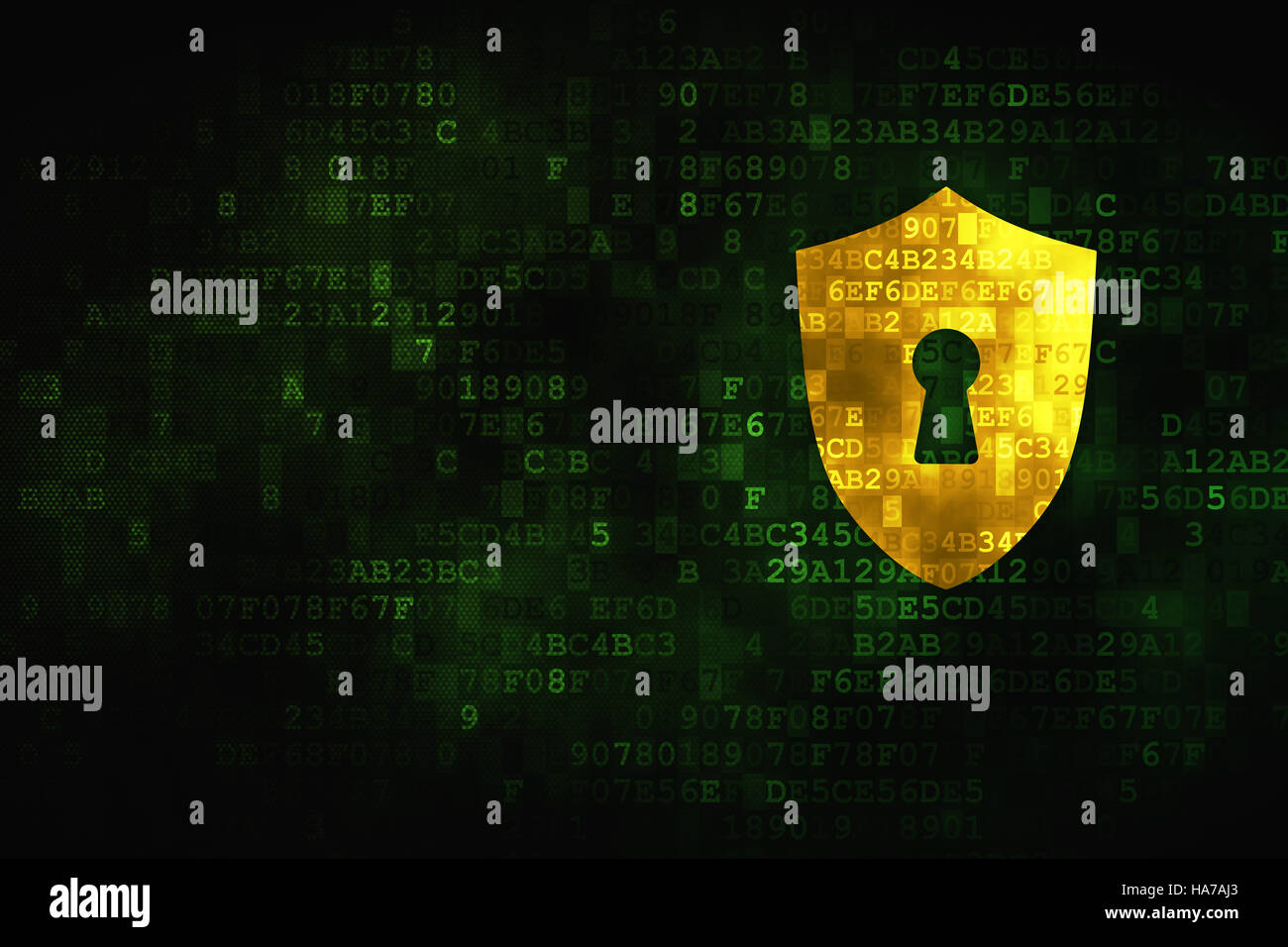 Safety concept: Shield With Keyhole on digital background Stock Photo ...