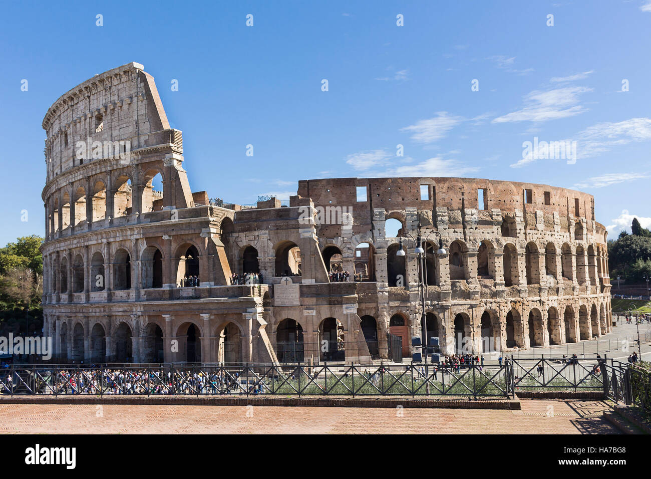 Ruins of the colosseum in Rome, Italy Stock Photo