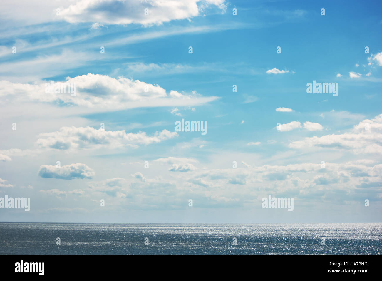 Cloudy sky and sea Stock Photo - Alamy