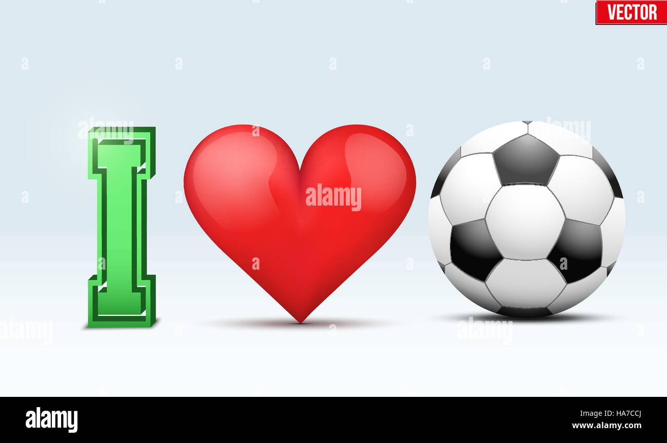 Love football inscription Stock Vector Image & Art - Alamy