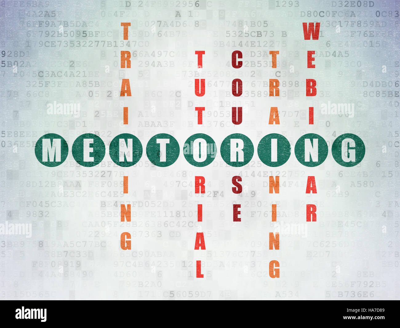 Learning concept: Mentoring in Crossword Puzzle Stock Photo - Alamy
