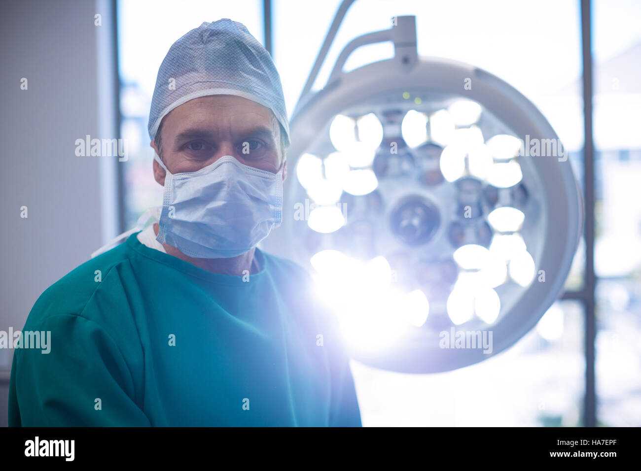 Portrait of surgeon in operation room Stock Photo - Alamy