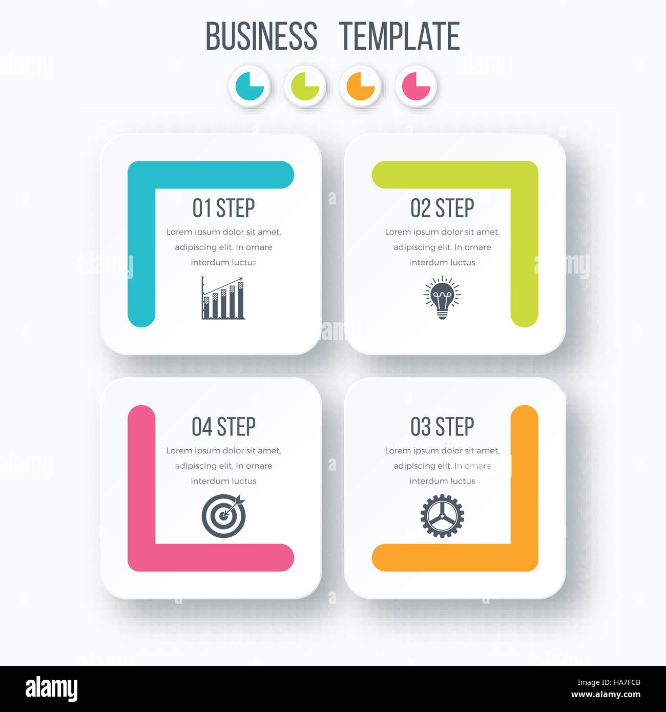 Infographics template four options with square Stock Vector Image & Art ...