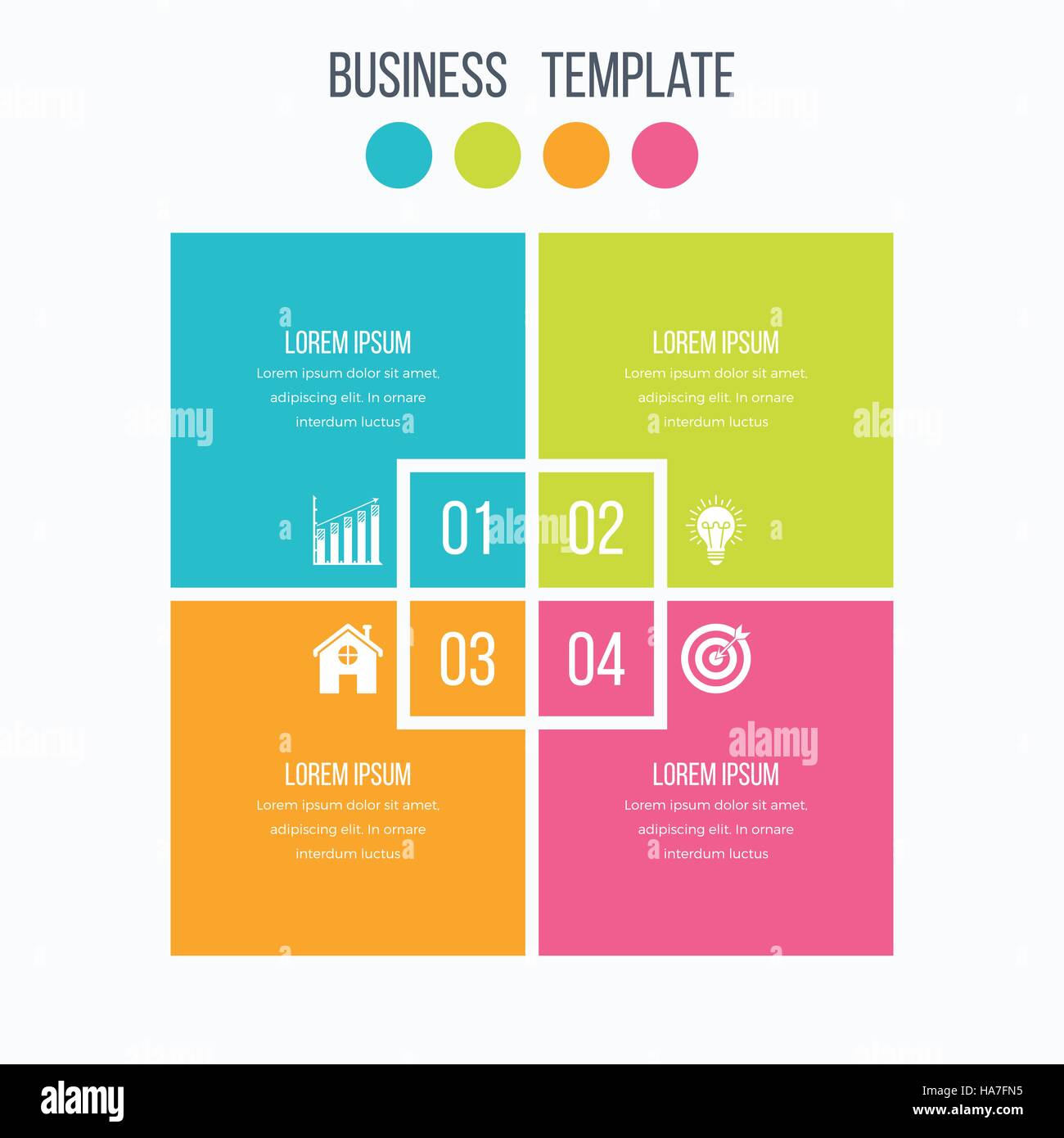 Infographics template four options with square Stock Vector Image & Art ...