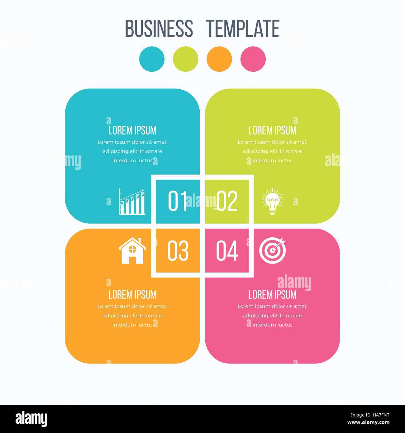 Infographics template four options with square Stock Vector Image & Art ...