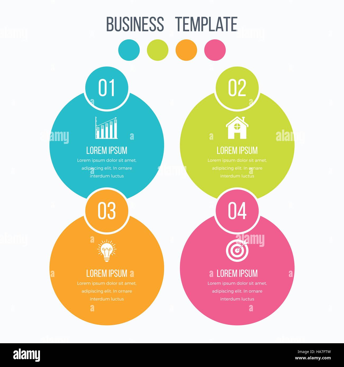 Infographics template four options with circle Stock Vector Image & Art ...