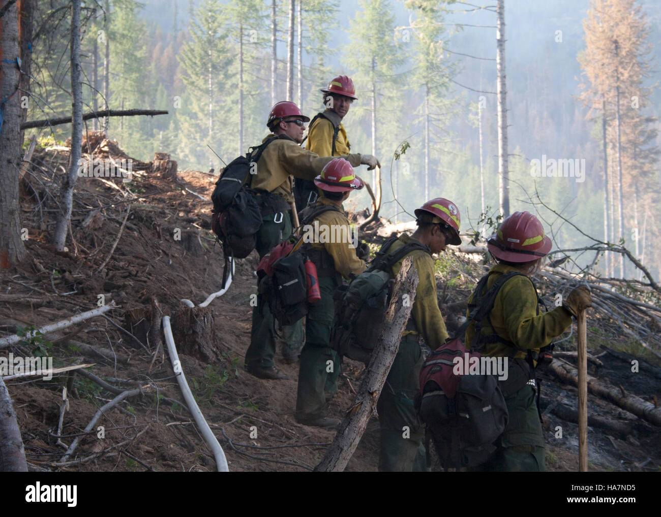 The Rogers Fire, located in Colville National Forest, was actively ...