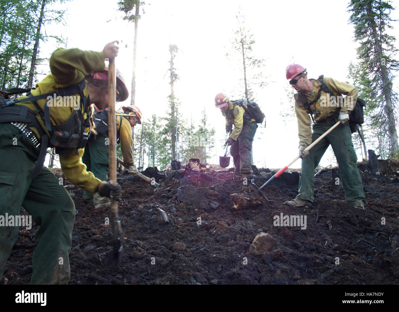 The image shows firefighting efforts at the Rogers Fire in Coleville ...