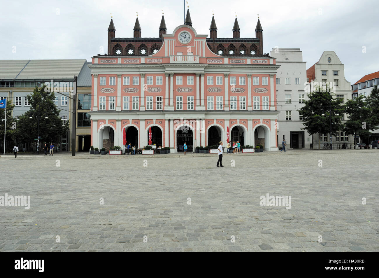 Townhall (Rathaus), Rostock Stock Photo Alamy
