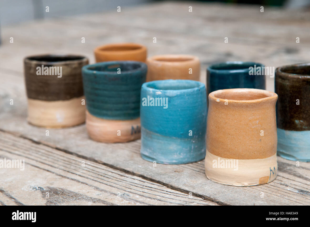 Hand made ceramic pottery products Stock Photo Alamy